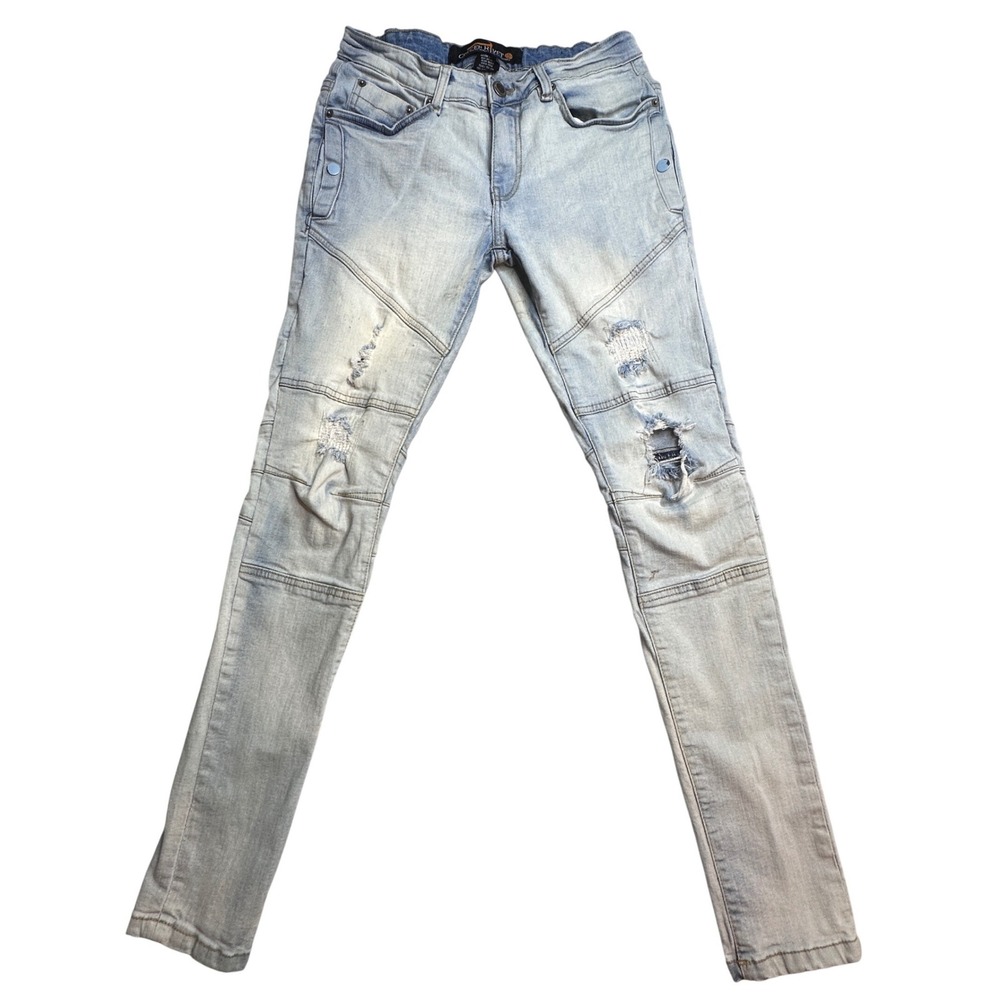 Slim Light Blue Distressed Men’s Jeans
